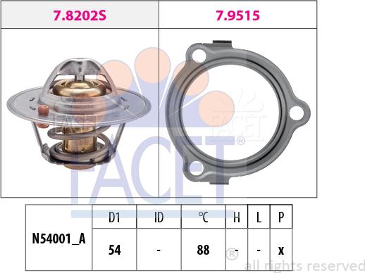 FACET 7.8234 - Thermostat, Kühlmittel alexcarstop-ersatzteile.com