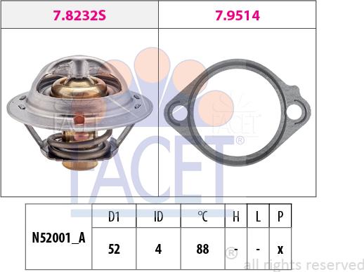 FACET 7.8232 - Thermostat, Kühlmittel alexcarstop-ersatzteile.com