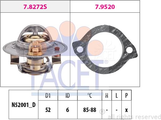 FACET 7.8272 - Thermostat, Kühlmittel alexcarstop-ersatzteile.com