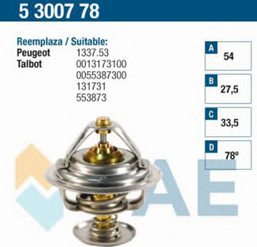 FAE 5300778 - Thermostat, Kühlmittel alexcarstop-ersatzteile.com