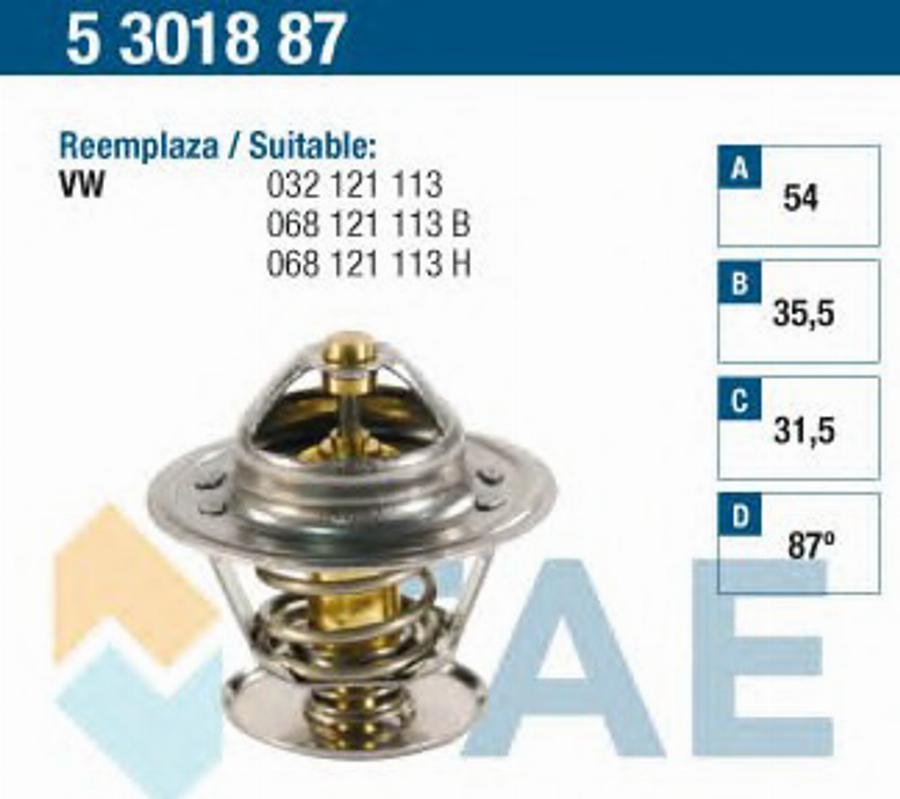 FAE 5301887 - Thermostat, Kühlmittel alexcarstop-ersatzteile.com