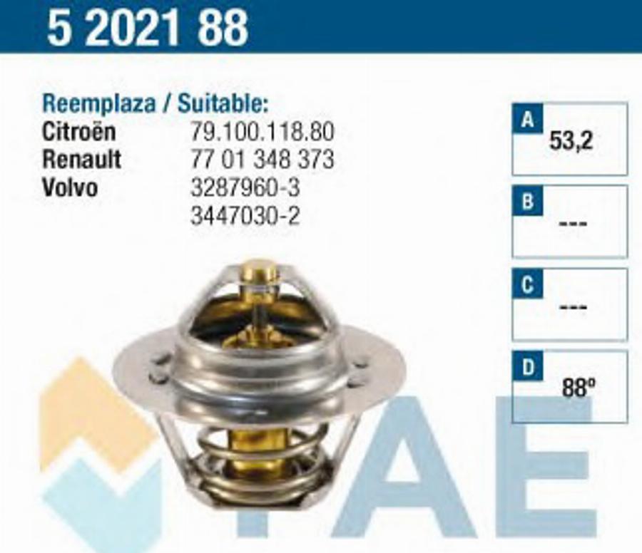 FAE 5202188 - Thermostat, Kühlmittel alexcarstop-ersatzteile.com