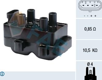 FAE 80222 - Zündspule alexcarstop-ersatzteile.com