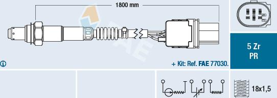 FAE 75054 - Lambdasonde alexcarstop-ersatzteile.com