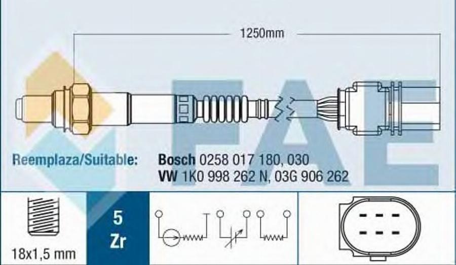 FAE 75008 - Lambdasonde alexcarstop-ersatzteile.com