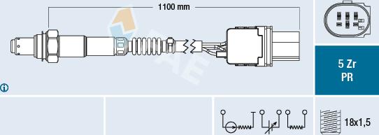 FAE 75100 - Lambdasonde alexcarstop-ersatzteile.com