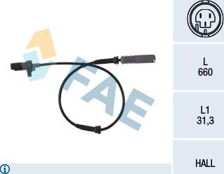 FAE 78044 - Sensor, Raddrehzahl alexcarstop-ersatzteile.com