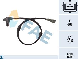 FAE 78007 - Sensor, Raddrehzahl alexcarstop-ersatzteile.com