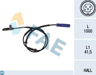 FAE 78076 - Sensor, Raddrehzahl alexcarstop-ersatzteile.com