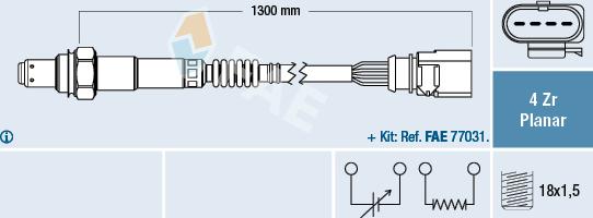 FAE 77900 - Lambdasonde alexcarstop-ersatzteile.com