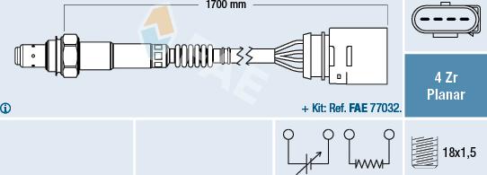 FAE 77902 - Lambdasonde alexcarstop-ersatzteile.com