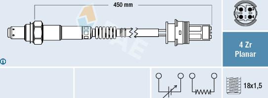 FAE 77444 - Lambdasonde alexcarstop-ersatzteile.com