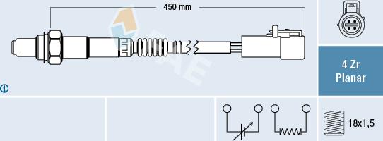 FAE 77447 - Lambdasonde alexcarstop-ersatzteile.com