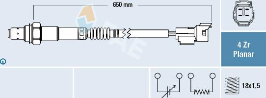 FAE 77500 - Lambdasonde alexcarstop-ersatzteile.com