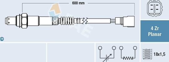 FAE 77515 - Lambdasonde alexcarstop-ersatzteile.com