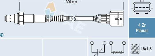 FAE 77522 - Lambdasonde alexcarstop-ersatzteile.com