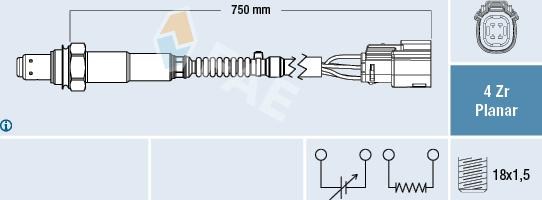 FAE 77650 - Lambdasonde alexcarstop-ersatzteile.com