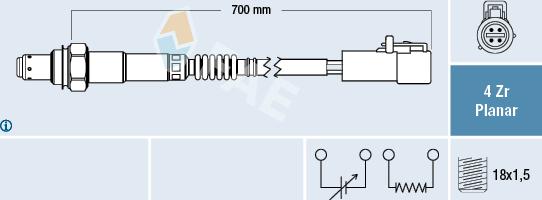 FAE 77615 - Lambdasonde alexcarstop-ersatzteile.com