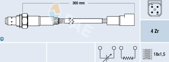 FAE 77168 - Lambdasonde alexcarstop-ersatzteile.com