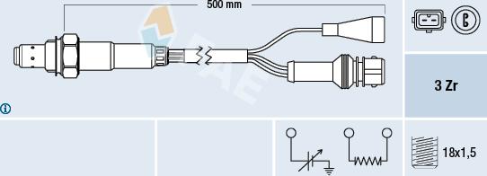 FAE 77105 - Lambdasonde alexcarstop-ersatzteile.com