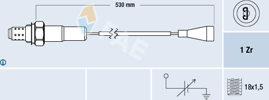 FAE 77100 - Lambdasonde alexcarstop-ersatzteile.com