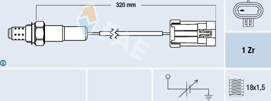 FAE 77102 - Lambdasonde alexcarstop-ersatzteile.com