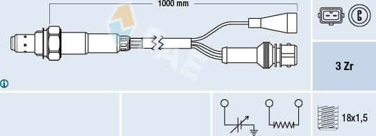 FAE 77107 - Lambdasonde alexcarstop-ersatzteile.com