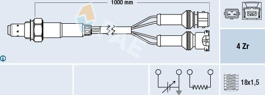 FAE 77124 - Lambdasonde alexcarstop-ersatzteile.com