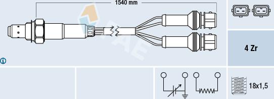 FAE 77127 - Lambdasonde alexcarstop-ersatzteile.com