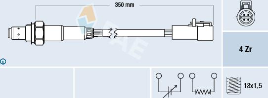 FAE 77170 - Lambdasonde alexcarstop-ersatzteile.com