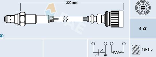 FAE 77172 - Lambdasonde alexcarstop-ersatzteile.com