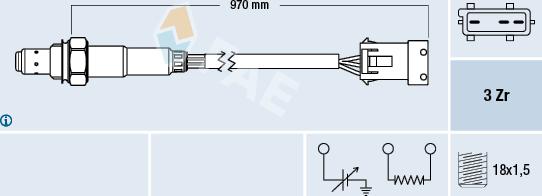 FAE 77306 - Lambdasonde alexcarstop-ersatzteile.com