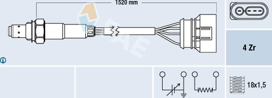 FAE 77301 - Lambdasonde alexcarstop-ersatzteile.com