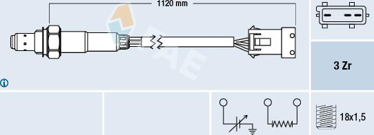 FAE 77307 - Lambdasonde alexcarstop-ersatzteile.com