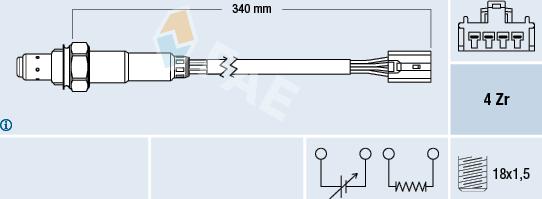 FAE 77388 - Lambdasonde alexcarstop-ersatzteile.com