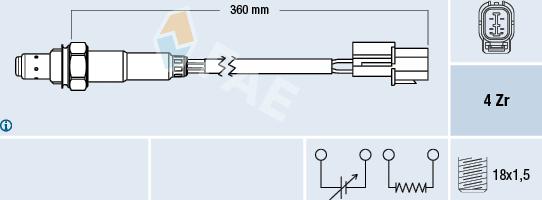 FAE 77375 - Lambdasonde alexcarstop-ersatzteile.com