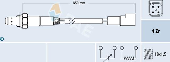 FAE 77245 - Lambdasonde alexcarstop-ersatzteile.com