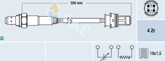 FAE 77243 - Lambdasonde alexcarstop-ersatzteile.com