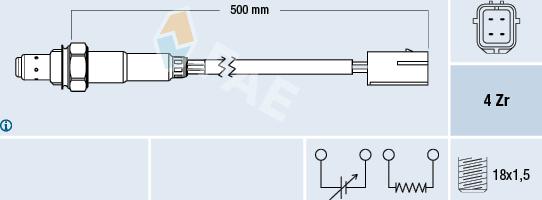 FAE 77255 - Lambdasonde alexcarstop-ersatzteile.com