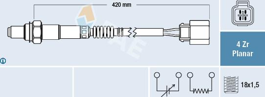 FAE 77288 - Lambdasonde alexcarstop-ersatzteile.com