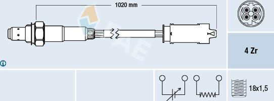 FAE 77238 - Lambdasonde alexcarstop-ersatzteile.com