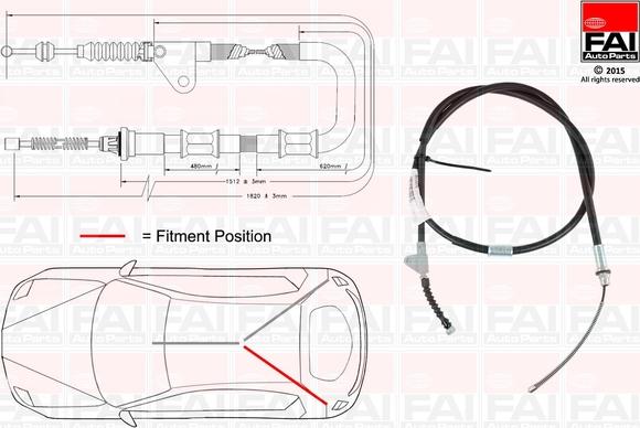 FAI AutoParts FBC0152 - Seilzug, Feststellbremse alexcarstop-ersatzteile.com