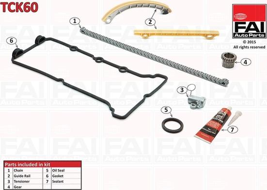 FAI AutoParts TCK60 - Steuerkettensatz alexcarstop-ersatzteile.com