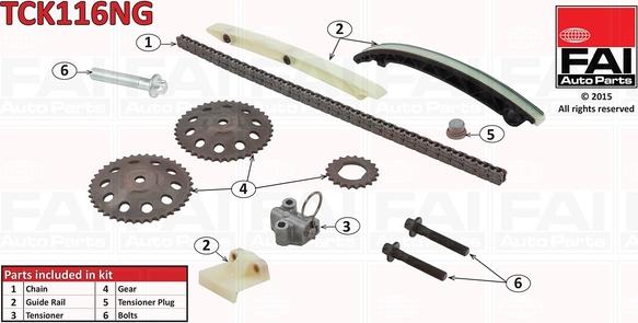 FAI AutoParts TCK116NG - Steuerkettensatz alexcarstop-ersatzteile.com