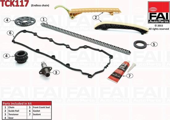 FAI AutoParts TCK117 - Steuerkettensatz alexcarstop-ersatzteile.com