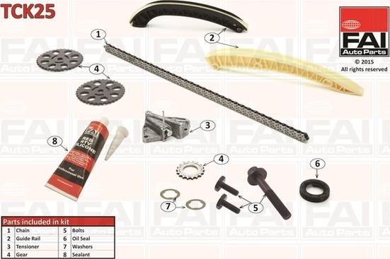 FAI AutoParts TCK25 - Steuerkettensatz alexcarstop-ersatzteile.com