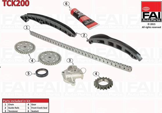 FAI AutoParts TCK200 - Steuerkettensatz alexcarstop-ersatzteile.com