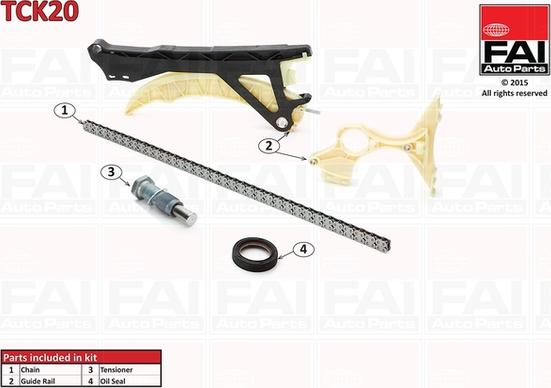 FAI AutoParts TCK20 - Steuerkettensatz alexcarstop-ersatzteile.com