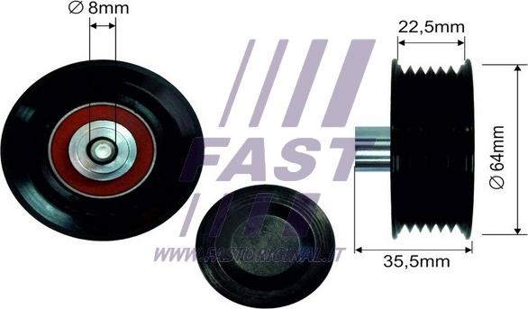 Fast FT44593 - Umlenk / Führungsrolle, Keilrippenriemen alexcarstop-ersatzteile.com