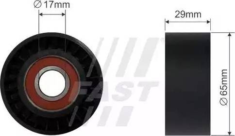 Fast FT44549 - Umlenk / Führungsrolle, Keilrippenriemen alexcarstop-ersatzteile.com